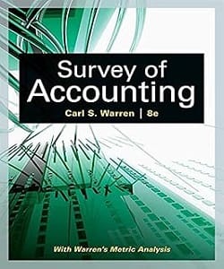 Survey of Accounting (Accounting I) 8th Edition <p> by Carl Warren </p>